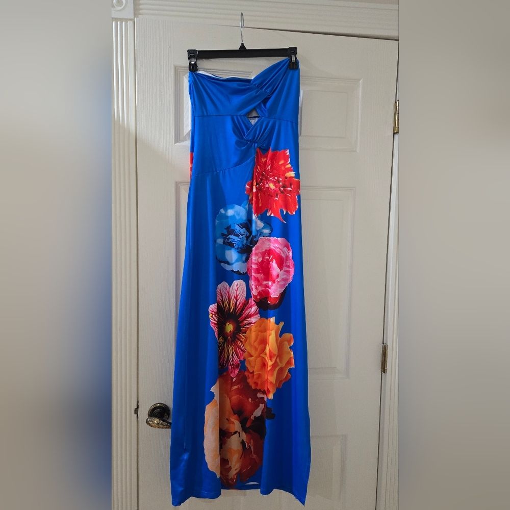 Vibrant Floral Maxi Dress